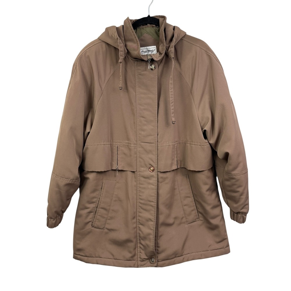 Vintage Giorgio Morandi Men's Tan Hooded Parka Jacket Coat Detachable Hood Sz L*